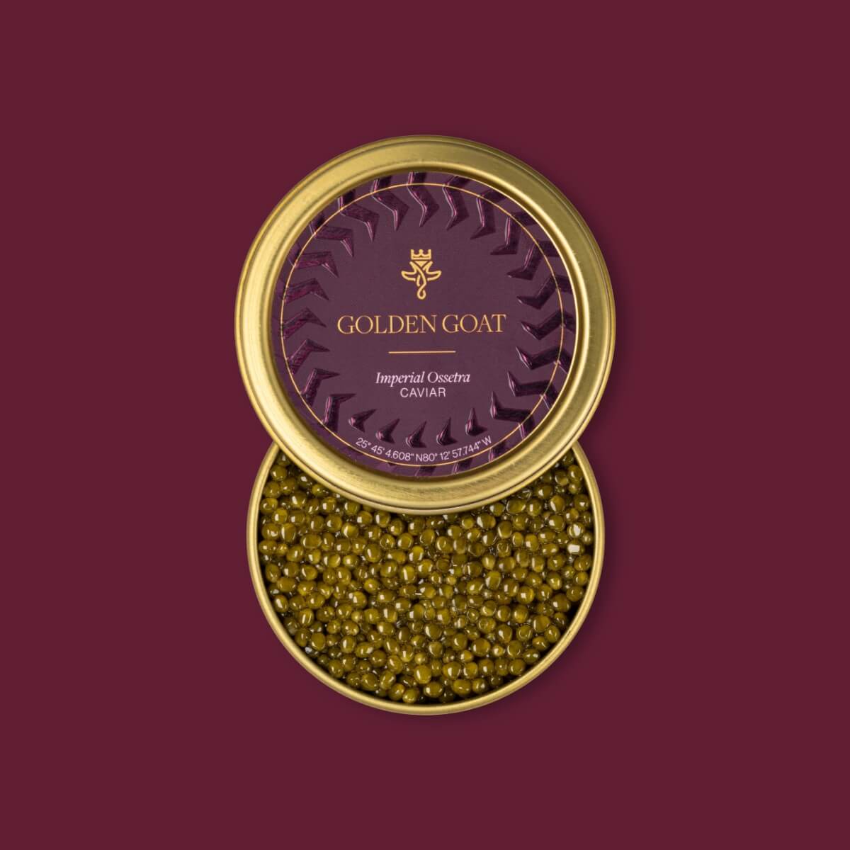 Tin of Imperial Ossetra caviar