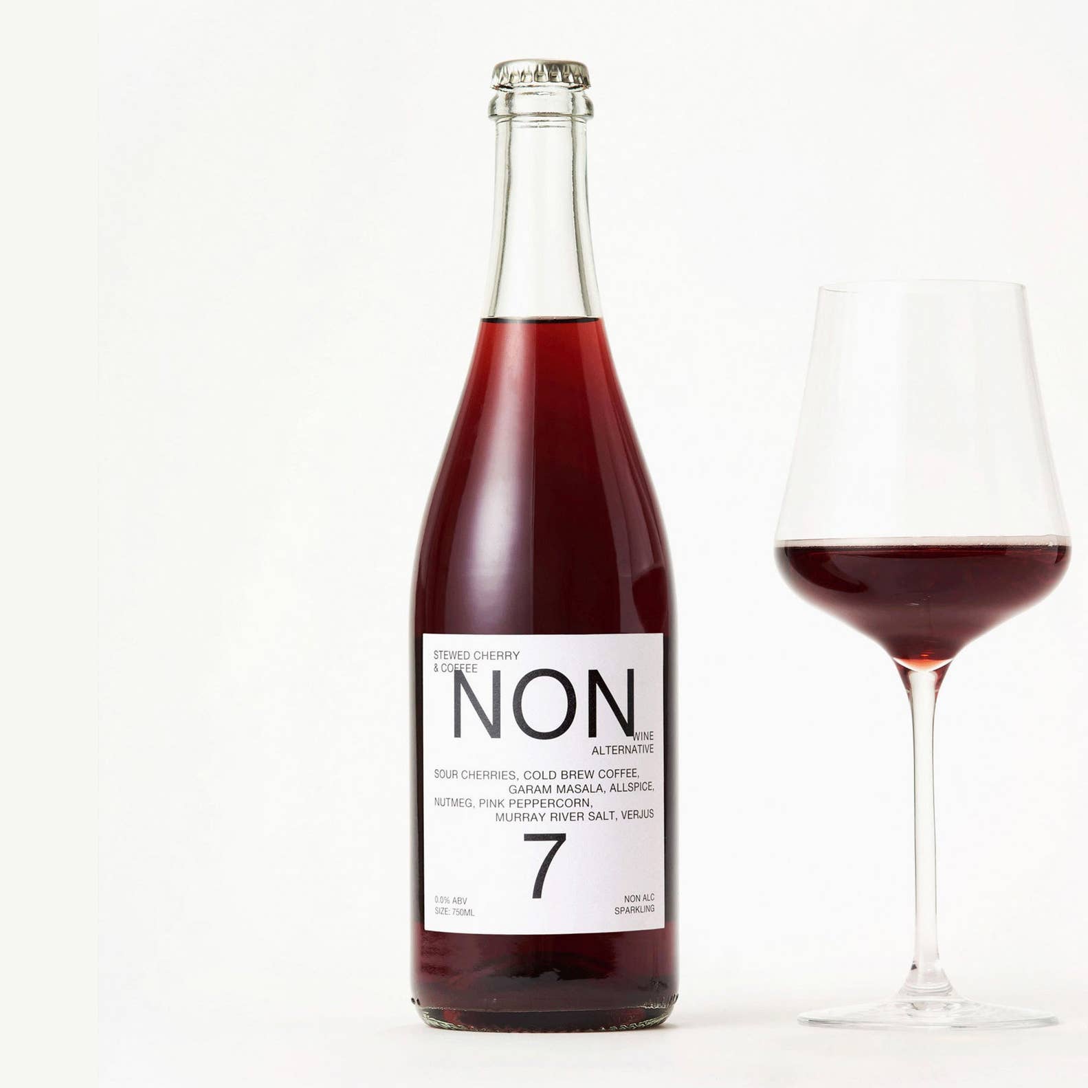 Bottle of NON7 Stewed Cherry and Coffee
