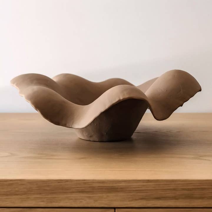 Henrietta sculptural ceramic bowl on a neutral background